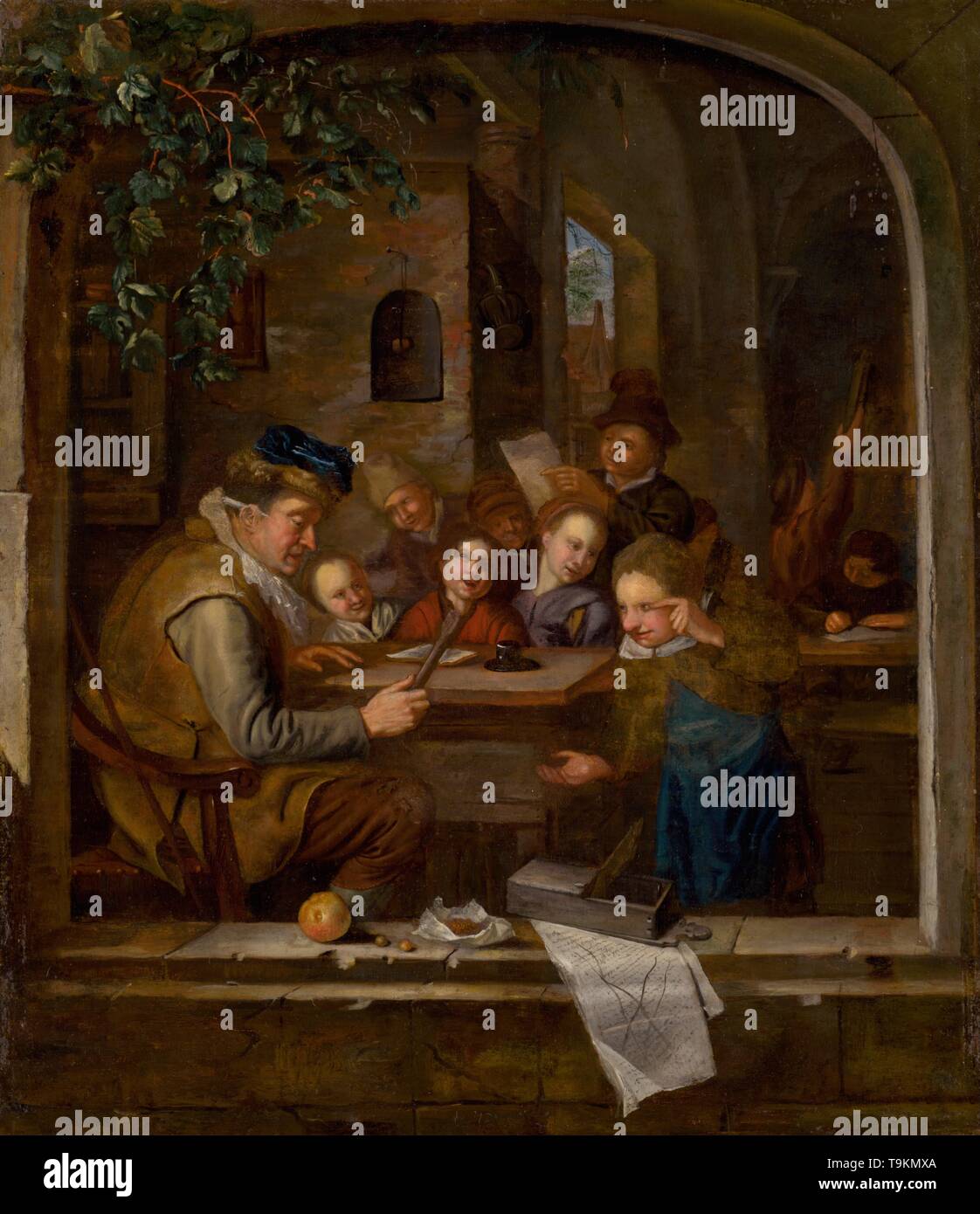 La scuola. Museo: Galleria nazionale slovacca, Bratislava. Autore: Jan Havicksz Steen. Foto Stock