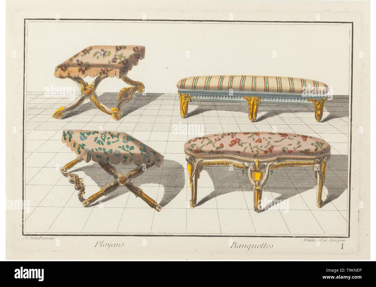 Ployans, banchetti. Nouvelle Iconologie Historique ou Hierogliphyques attributi. Museo: Collezione privata. Autore: JEAN-CHARLES DELAFOSSE. Foto Stock