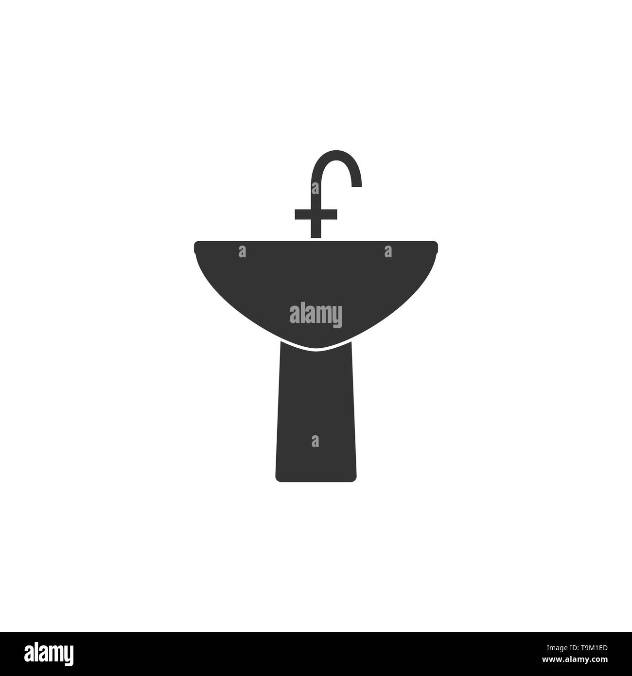 Lavabo icona. Illustrazione Vettoriale, design piatto. Illustrazione Vettoriale