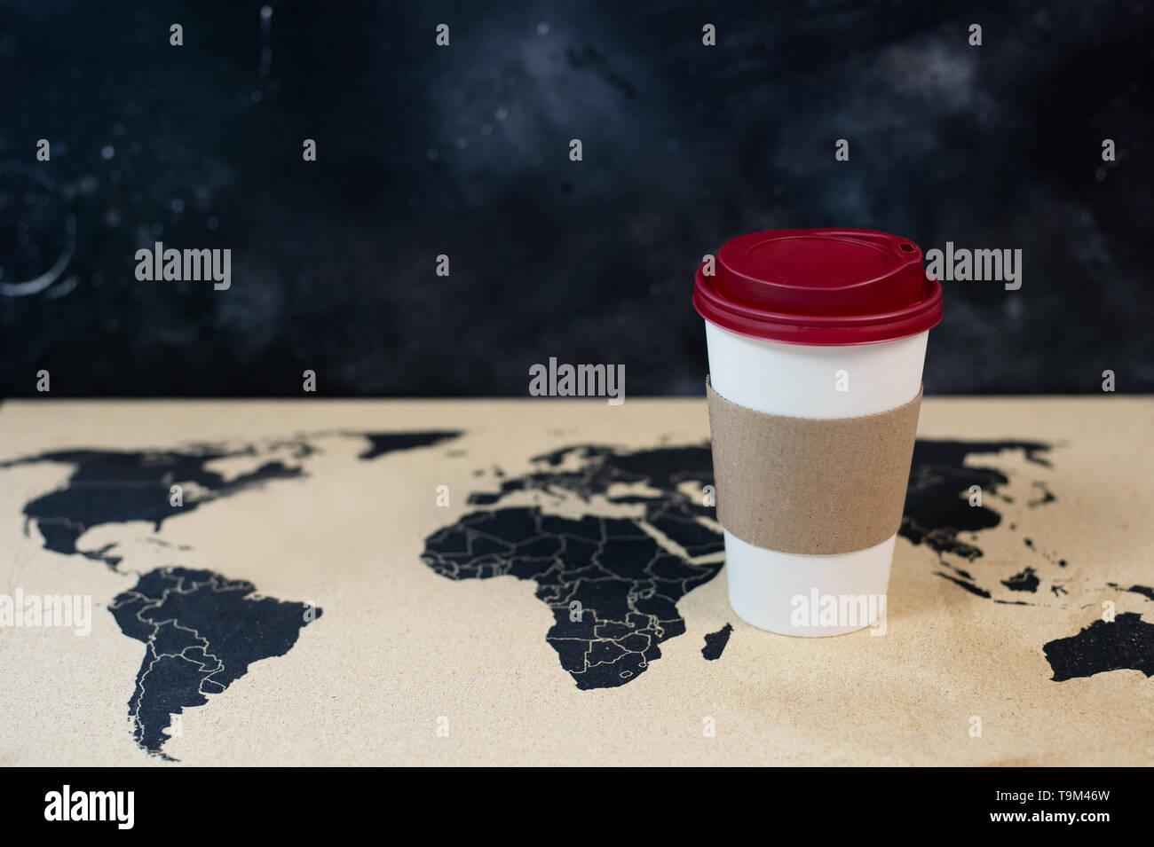 Libro bianco tazza di caffè per andare Foto Stock