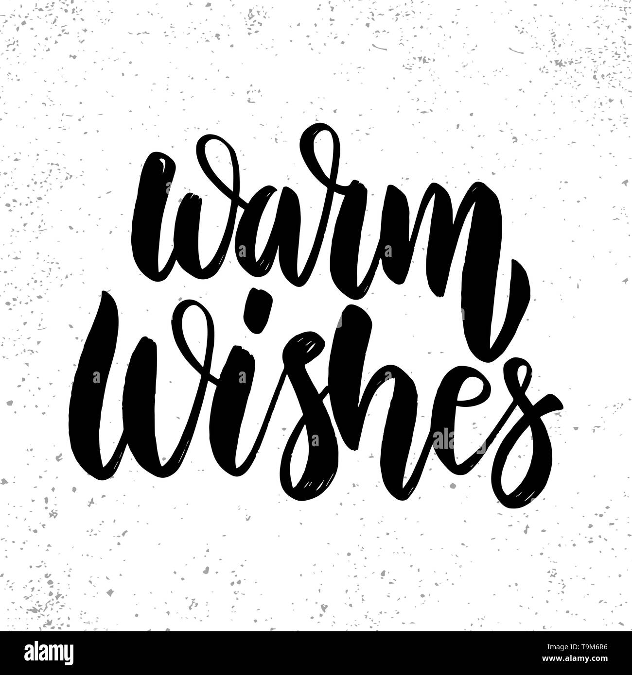 Un caloroso augurio di testo. lettering frase per vacanze di Natale biglietto di auguri, invito, banner, cartoline, web, poster modello. Illustrazione Vettoriale Illustrazione Vettoriale