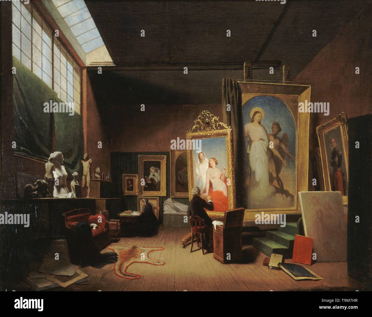 Atelier d'Ary Scheffer, rue Chaptal. Museo: il Musée de la Vie romantique, Parigi. Autore: Arie Johannes Lamme. Foto Stock