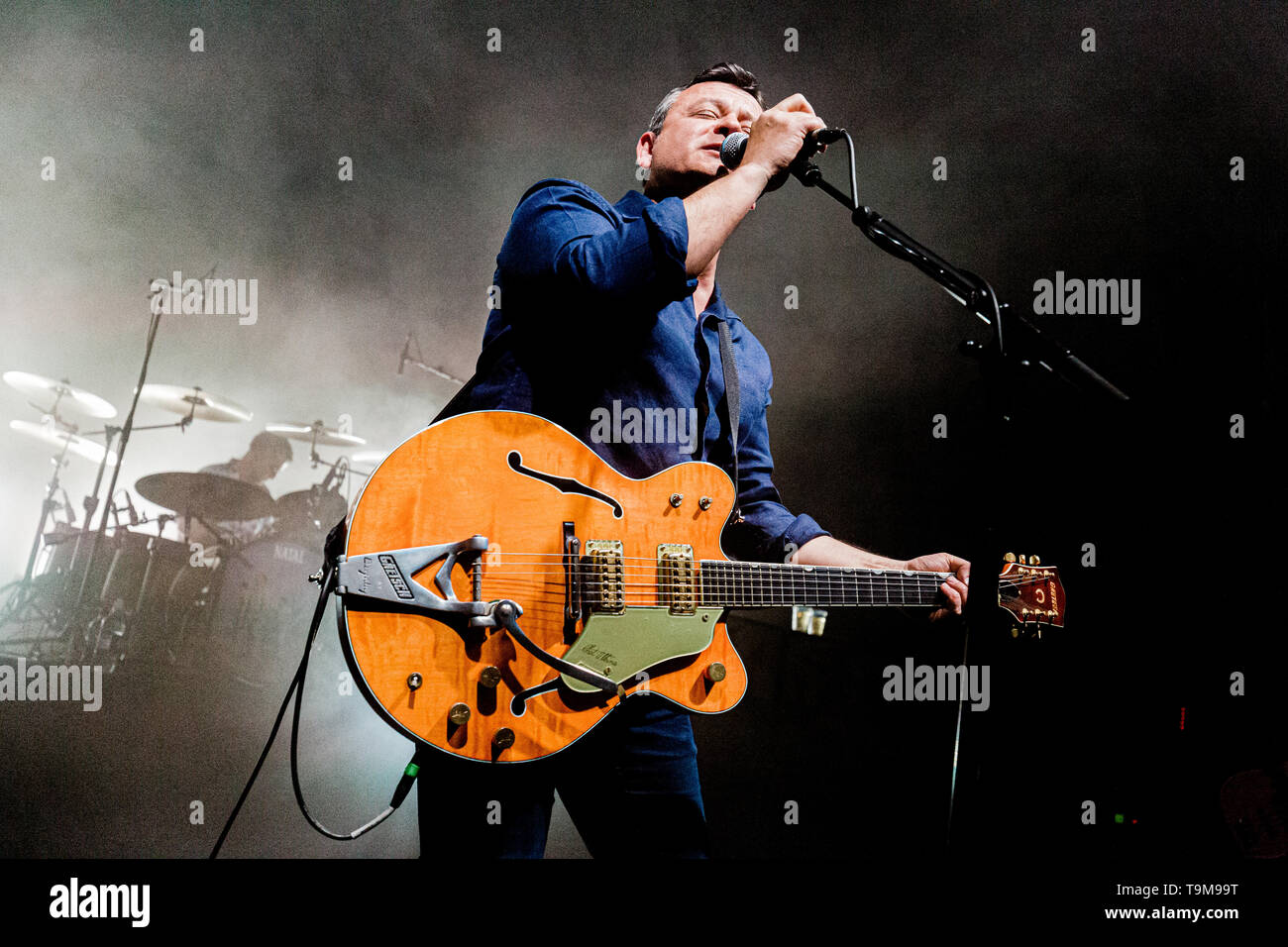 Cambridge, Regno Unito. 14 maggio 2019. Manic Street predicatori esegue al Cambridge Corn Exchange sul loro anniversario tour dell'album di questo è la mia verità mi dica il vostro. Richard Etteridge / Alamy Live News Foto Stock