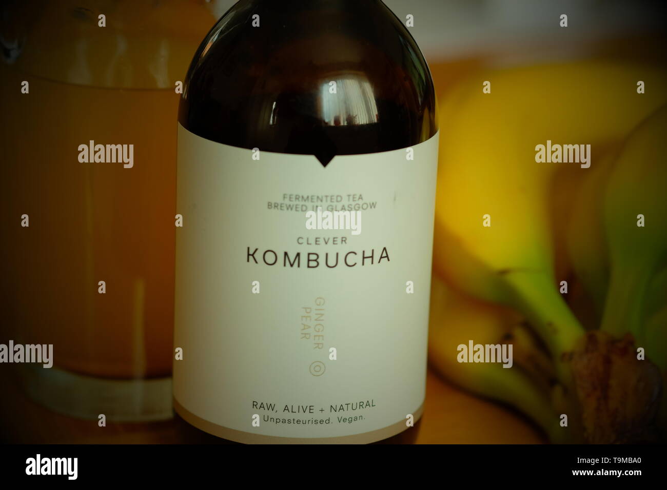 Al tè al Kombucha bere Foto Stock