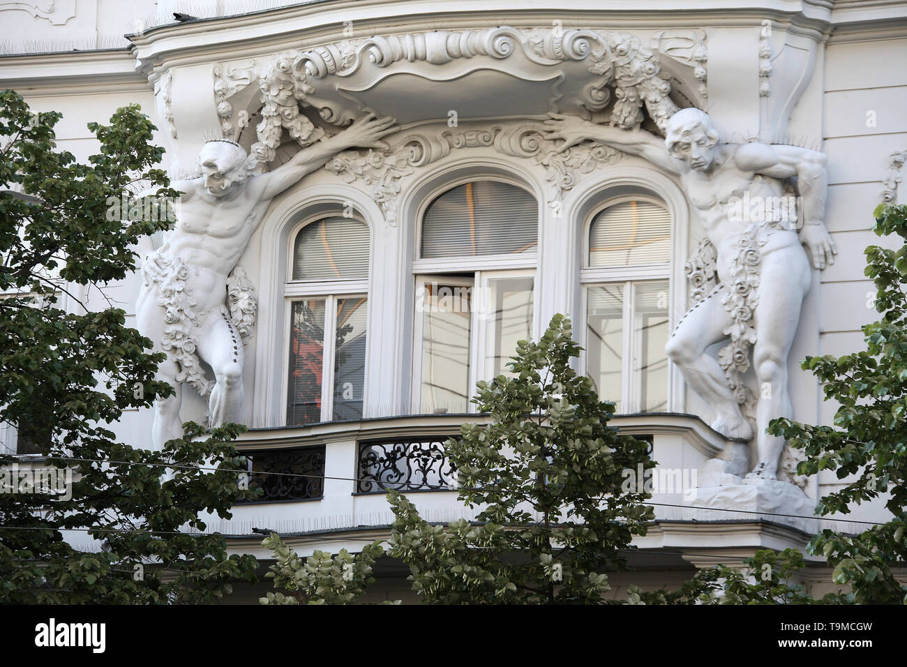 Art Nouveau appartamento a Praga Foto Stock