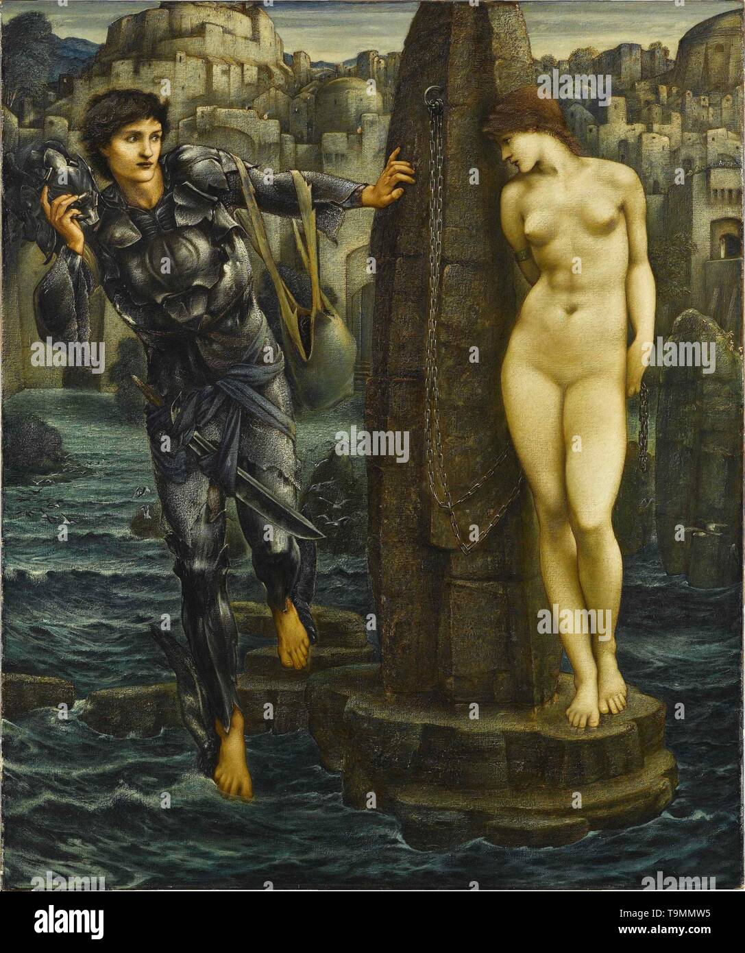 La roccia di Doom. Museo: Staatsgalerie Stuttgart. Autore: Sir Edward Coley Burne-Jones. Foto Stock