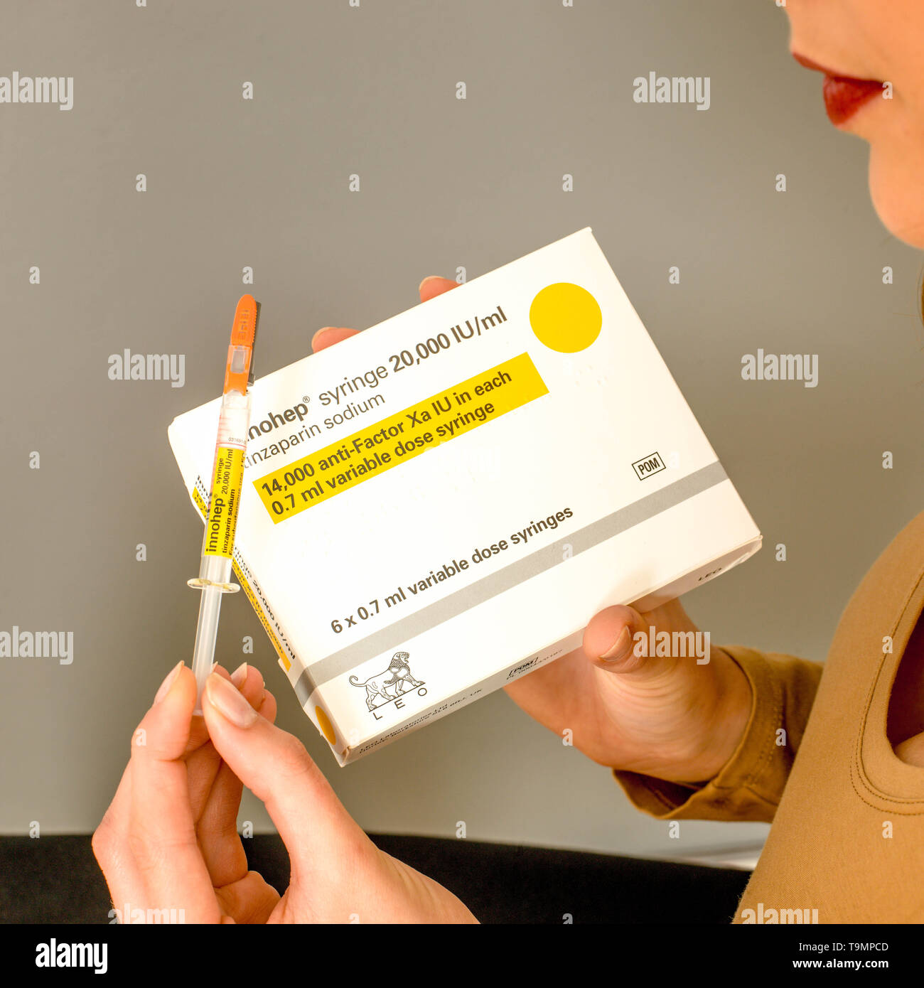 Pacchetto di Innohep Tinzaparin soluzione di sodio Foto Stock