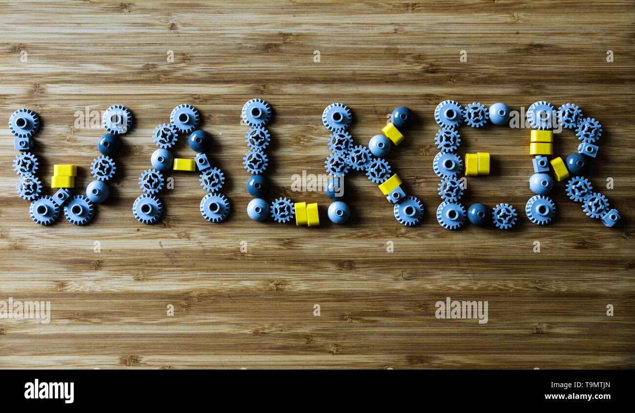 Lego walker parola con technic mattoni Foto Stock