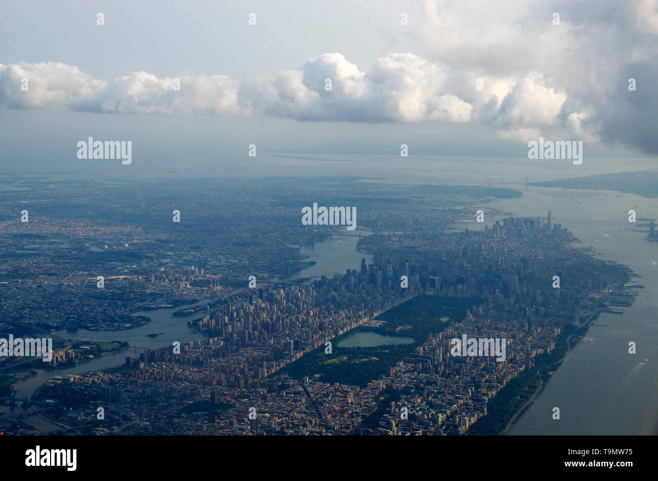 Vista aerea di Manhattan, New York City Foto Stock
