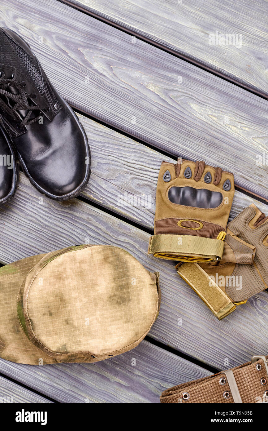 Militare di combattimento essentials. Foto Stock