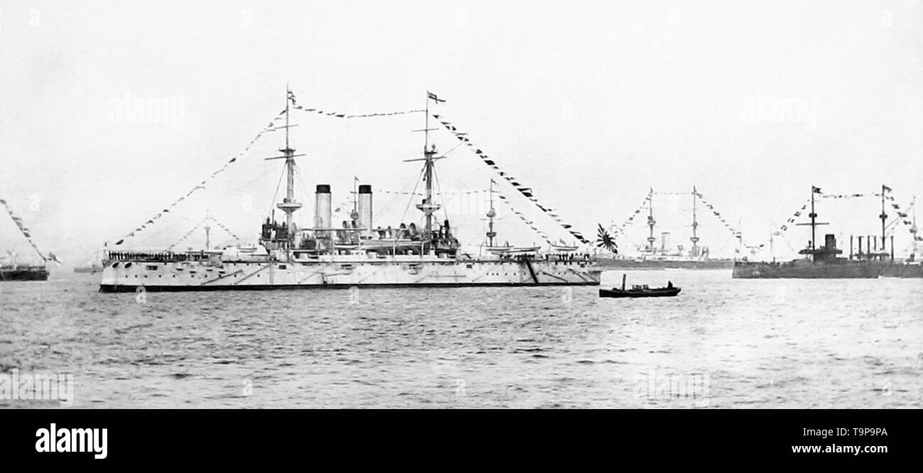 Queen Victoria Diamond Giubileo Naval Review Foto Stock