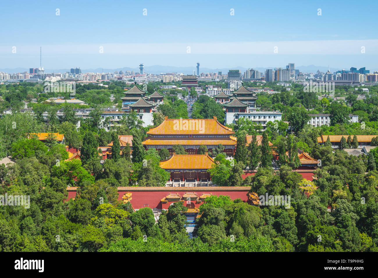 Scenario del Parco Jingshan a Pechino in Cina Foto Stock