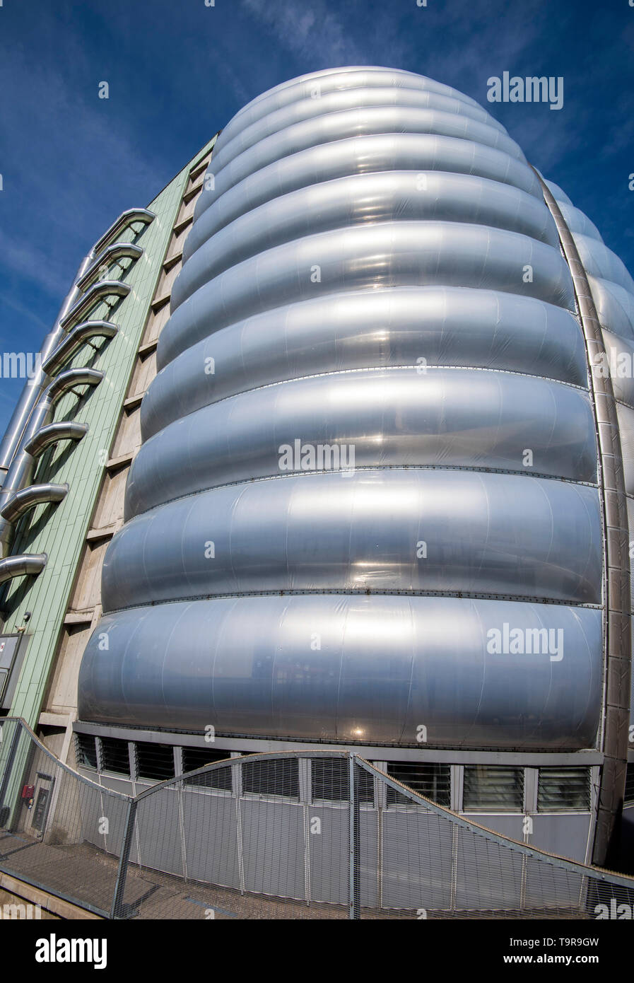 Te National Space Centre, dal fiume Soar in Leicester City, LEICESTERSHIRE REGNO UNITO Inghilterra Foto Stock