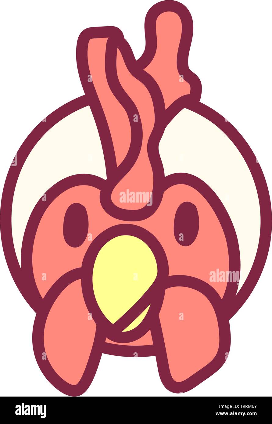Vector carino astrologia Cinese zodiac Gallo icona Illustrazione Vettoriale