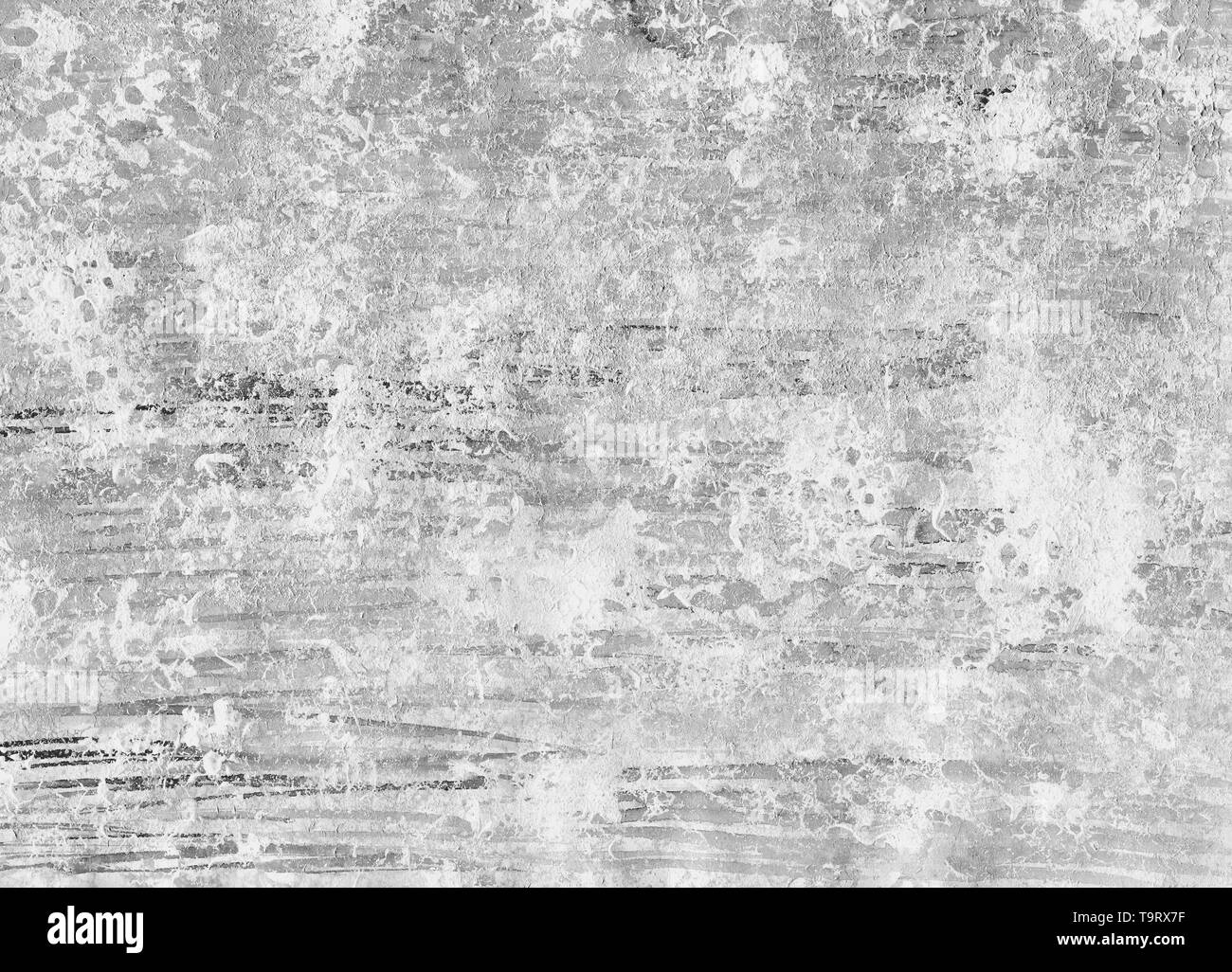 Abstract striato grigio Sfondo. La texture della pietra. Grunge texture con graffi, punti e linee. Disegno neutro in bianco e nero. Foto Stock