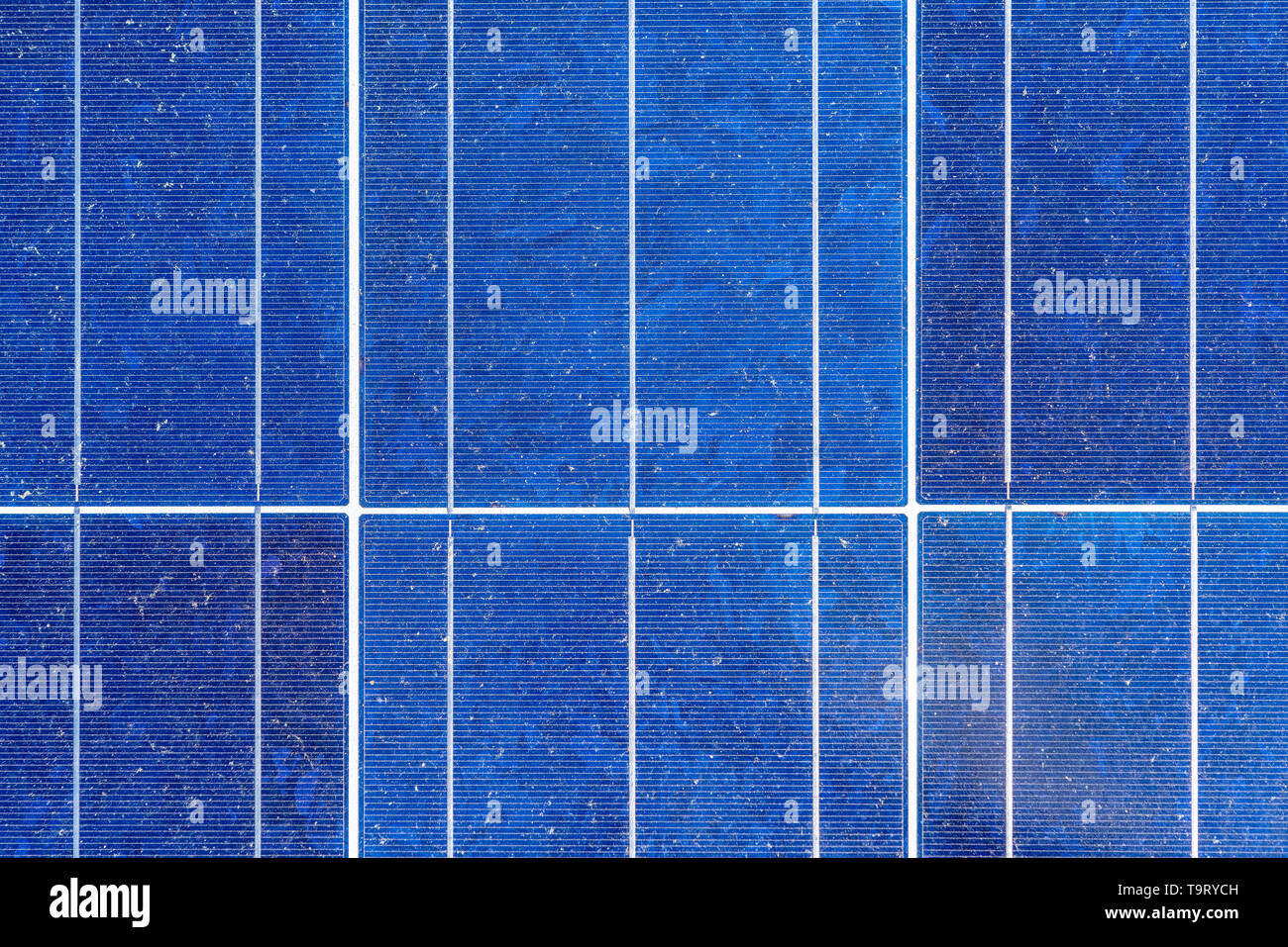 Fonti di energia rinnovabili,Closeup sfondo blu di pannelli solari Foto Stock