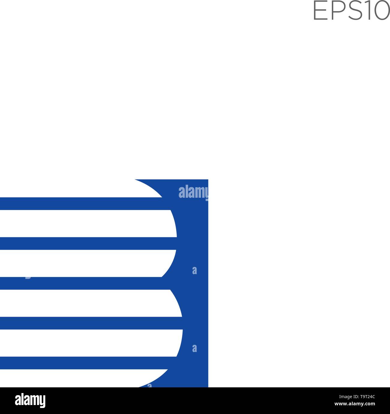 Monogramma iniziali di b, b logo modello colore nero illustrazione vettoriale - vector Illustrazione Vettoriale