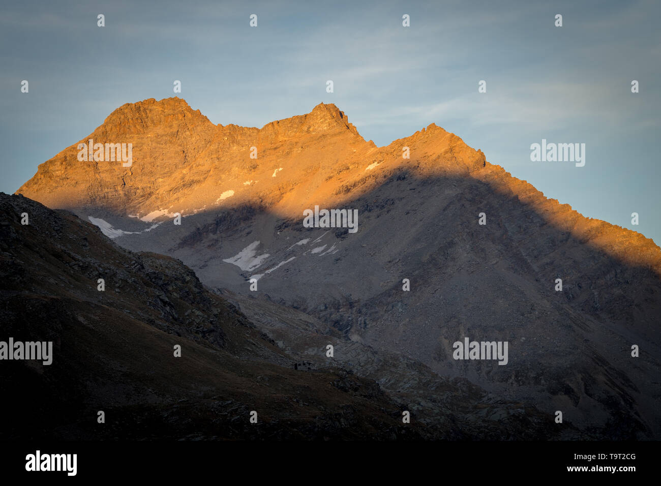 Il Colle del Nivolet mountain pass, Graian Alpi, il Parco Nazionale del Gran Paradiso, tra la Valle d'Aosta e Piemonte, regioni Nord Italia Foto Stock
