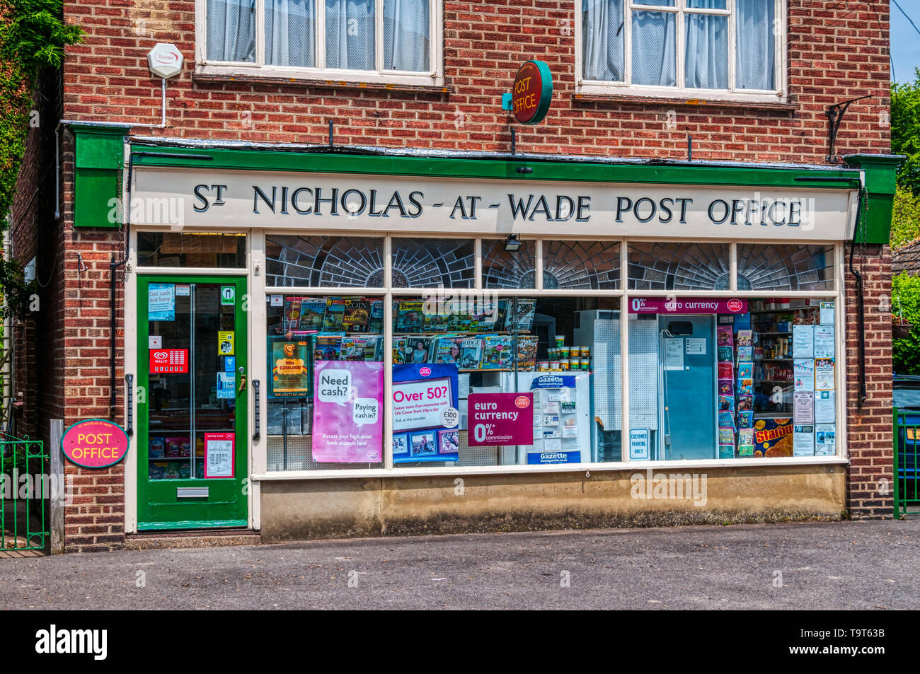 Il villaggio di Post Office di St Nicholas-a-Wade sull'isola di Thanet, Kent. Foto Stock