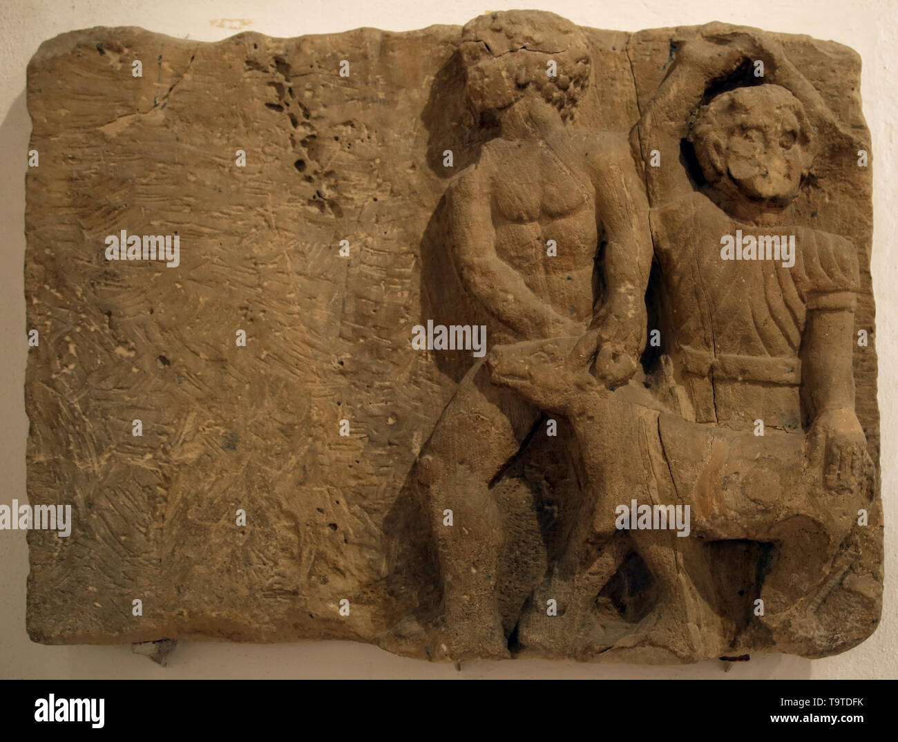 Scena di sacrificio. Iberian-Turdetania. Estepa, Spagna. Pre-romane i popoli. Museo archeologico di Siviglia. Spagna. Foto Stock