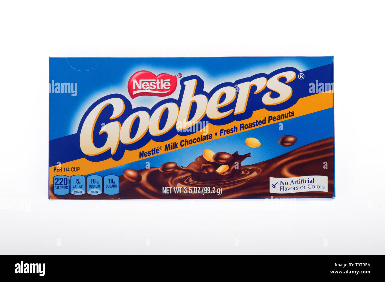 Nestle Goobers cioccolato al latte e arachidi tostate candy box Foto Stock