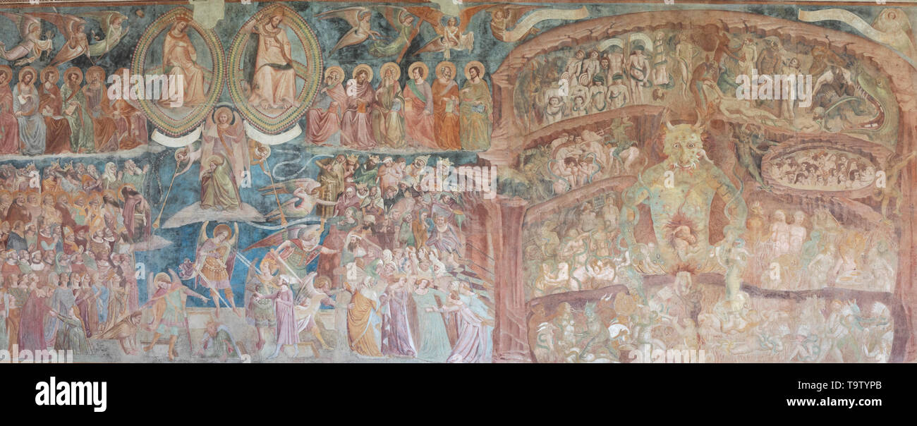Opera d'arte nel Campo Santo in paizza del Duomo di Pisa Foto Stock