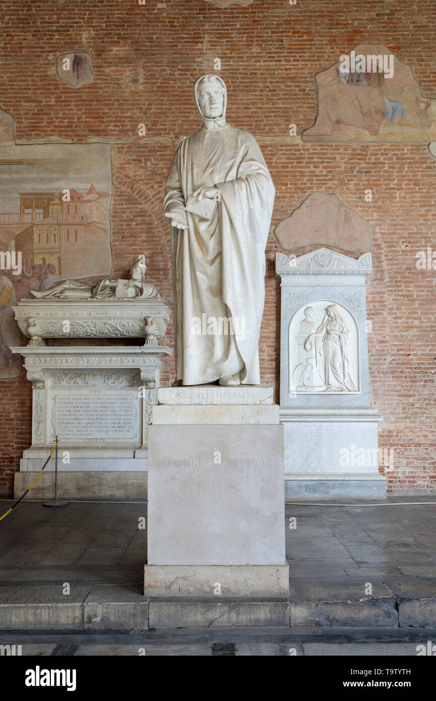 Opera d'arte nel Campo Santo in paizza del Duomo di Pisa Foto Stock