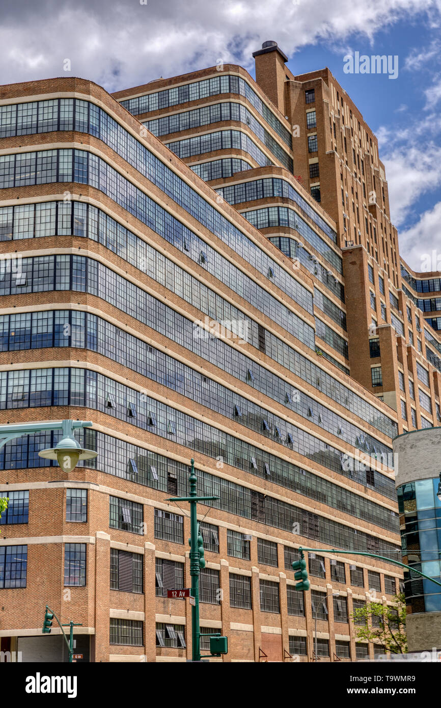 Edificio Starrett-Lehigh, 1931, Chelsea, Manhattan, un inizio classico internazionale di architettura modernista, New York New York, Stati Uniti d'America. Foto Stock