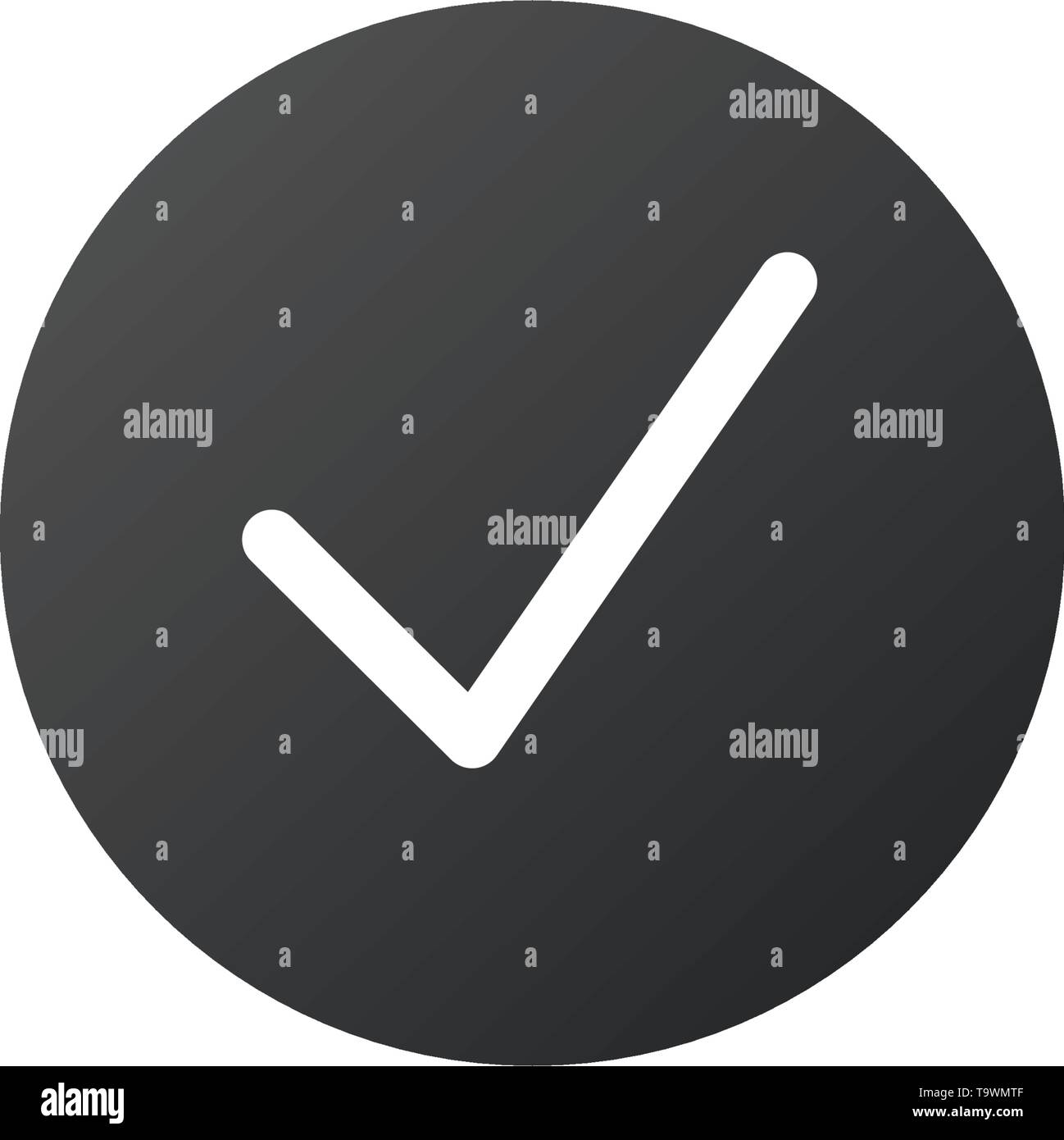 Icona del segno di spunta isolato su sfondo bianco. Illustrazione Vettoriale. Illustrazione Vettoriale