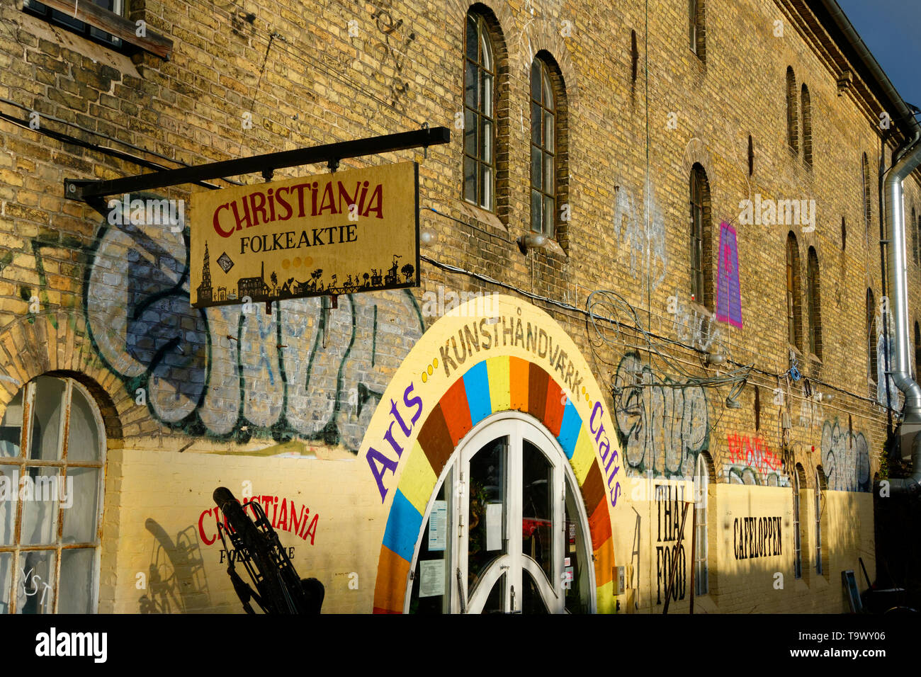 "Stato libero di Christiania', Christiania art center, Copenhagen, Danimarca, in Scandinavia, Europa Foto Stock