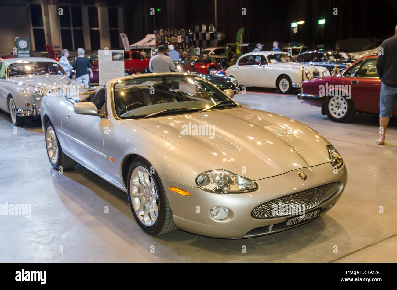 1999 la Jaguar XKR convertibile sul display a Tamworth Australia Motor Show Maggio 2019. Foto Stock