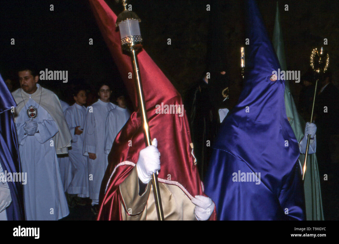 Alghero, Sardegna, Italia. Settimana Santa processione(scansionata da Fujichrome Velvia) Foto Stock