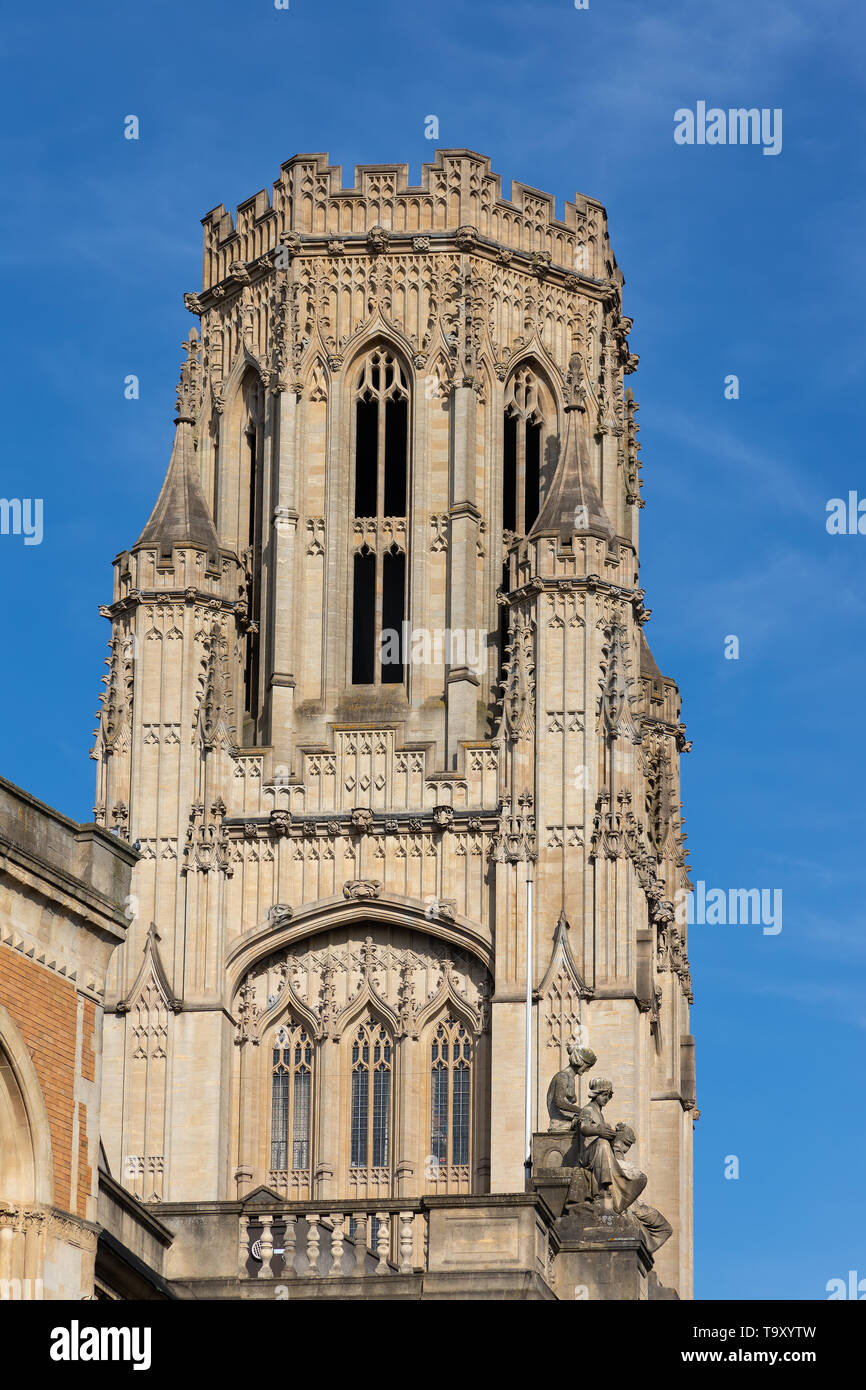 BRISTOL, Regno Unito - 13 maggio : vista dell'Università di Bristol il 13 maggio 2019 Foto Stock