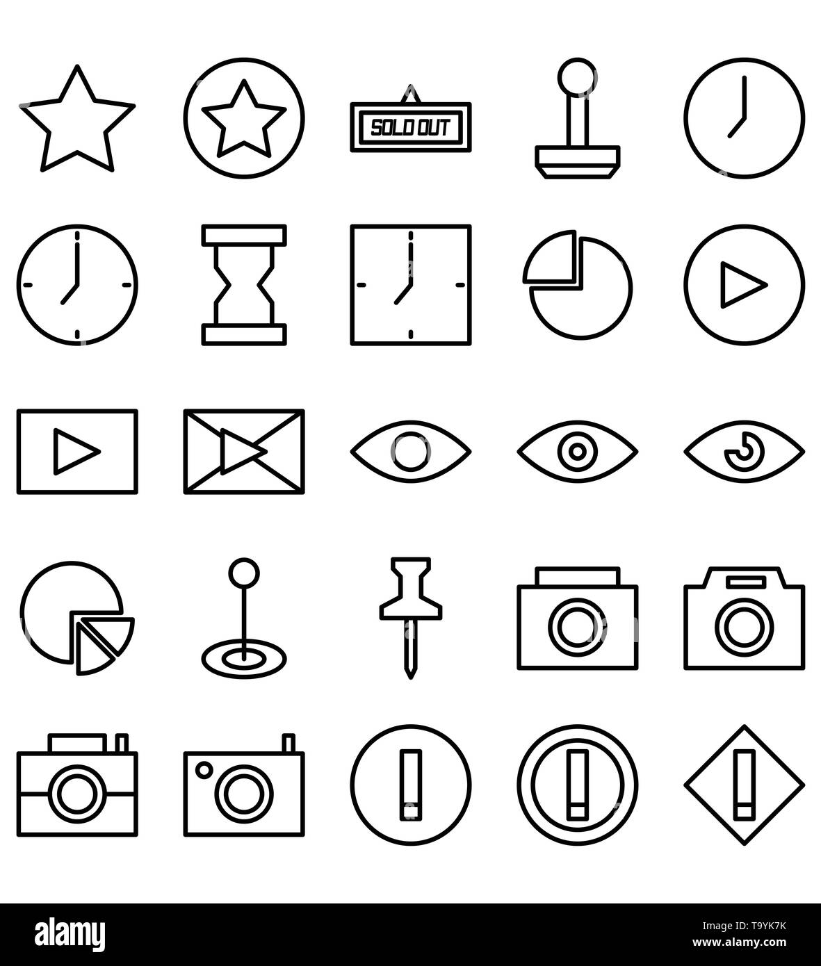 Segno misto simbolo icona linea logo o illustrazione Foto Stock