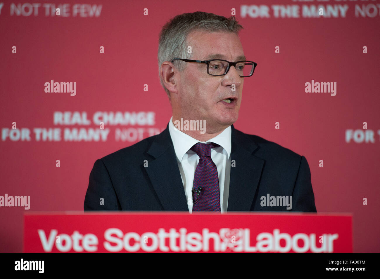 Glasgow, Regno Unito. Il 20 maggio 2019. Lavoro ex Primo Ministro Gordon Brown si uniranno scozzese leader laburista Richard Leonard e il partito della candidati per un Parlamento europeo campagna elettorale rally presso il faro gallery di Glasgow. Foto Stock