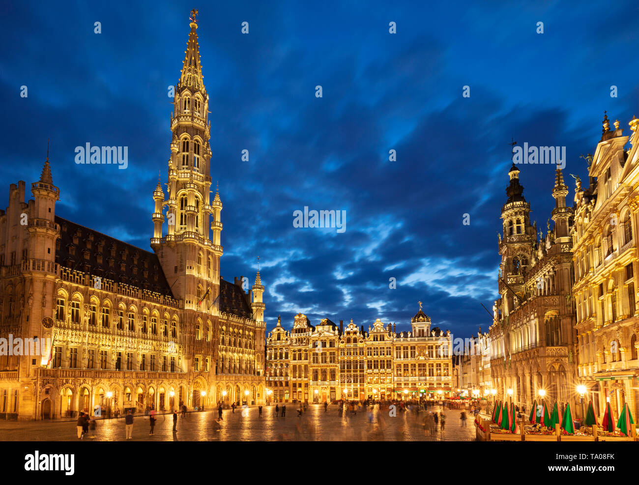 Hotel de Ville Grand Place Bruxelles Belgio UE Europa Foto Stock
