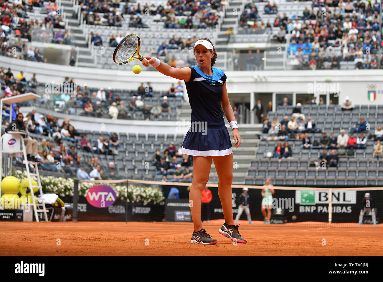 Johanna Konta di Gran Bretagna reagisce durante la semifinale contro Kiki Bertens del Paesi Bassi Roma 18/05/2019 Foro Italico Internazionali BNL Foto Stock