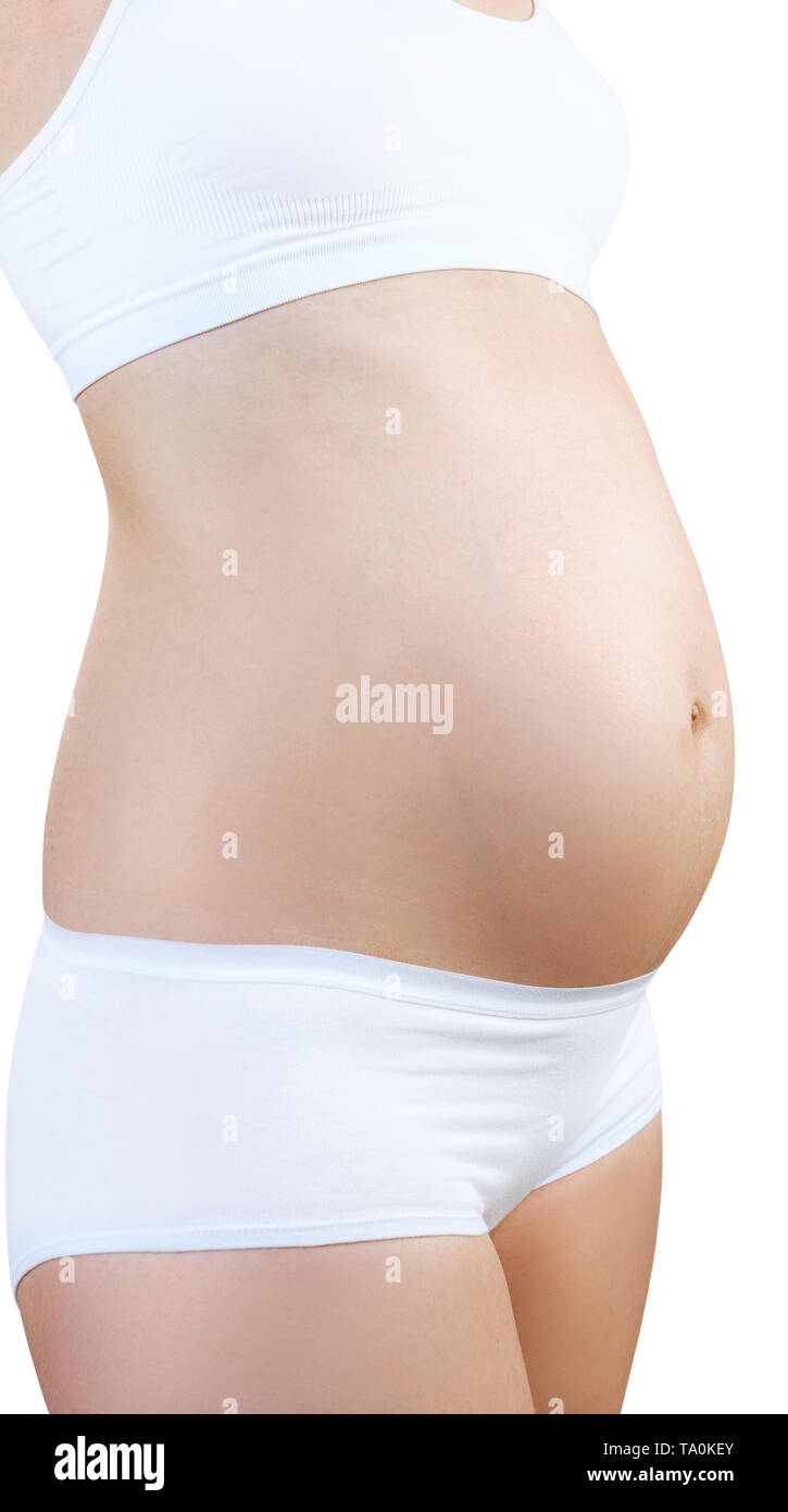 Donna incinta con ventre nelle prime fasi della gravidanza Foto stock -  Alamy