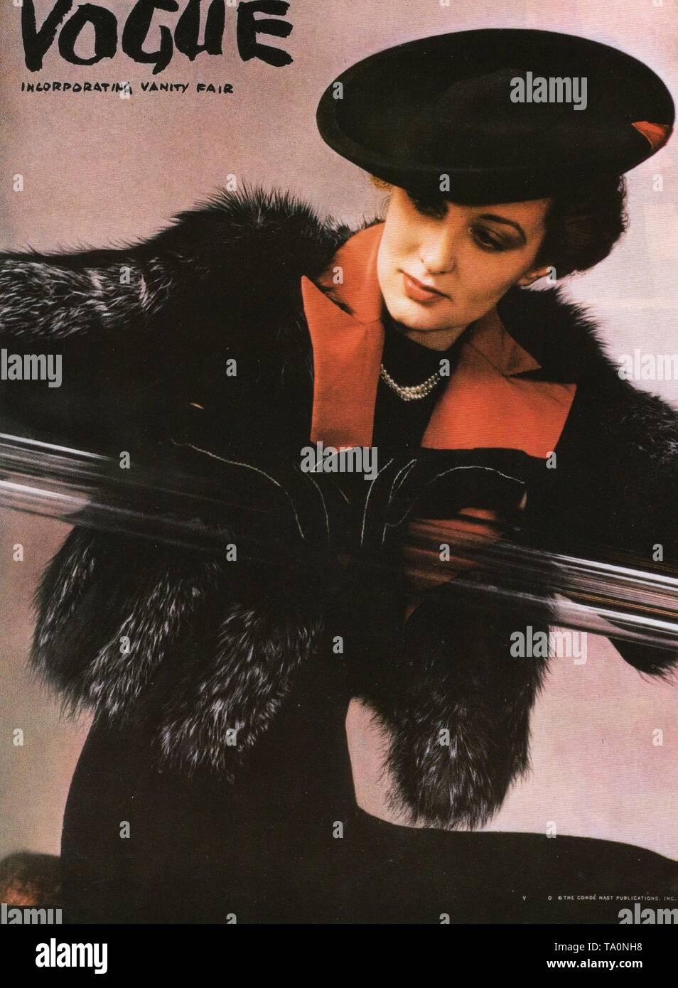 Vogue coperchio anteriore 1950 Foto Stock