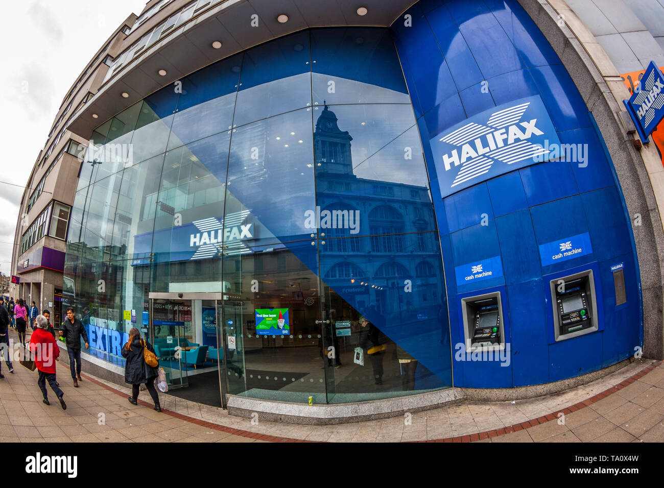 Halifax Bank, Vista fisheye Foto Stock