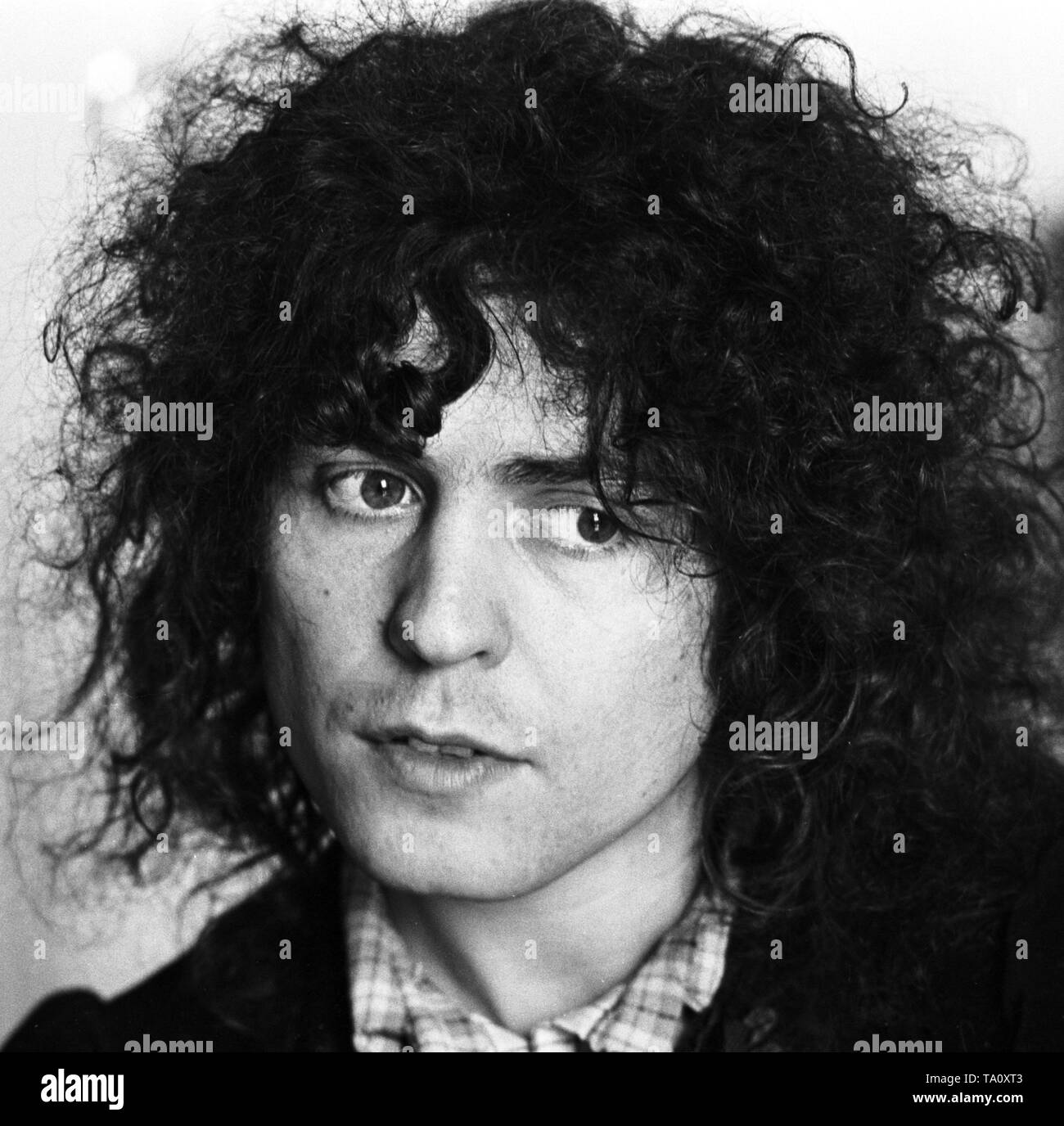 Londra: Marc Bolan da T-Rex poste a Londra nel 1972 (foto di Gijsbert Hanekroot) Foto Stock