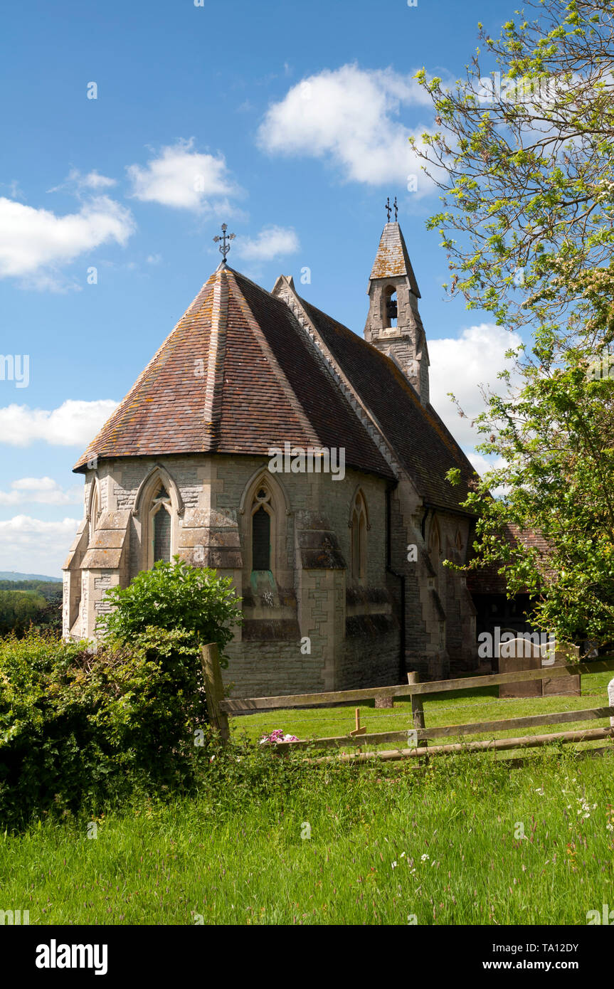 La Chiesa di San James in primavera, Weethley, Warwickshire, Inghilterra, Regno Unito Foto Stock
