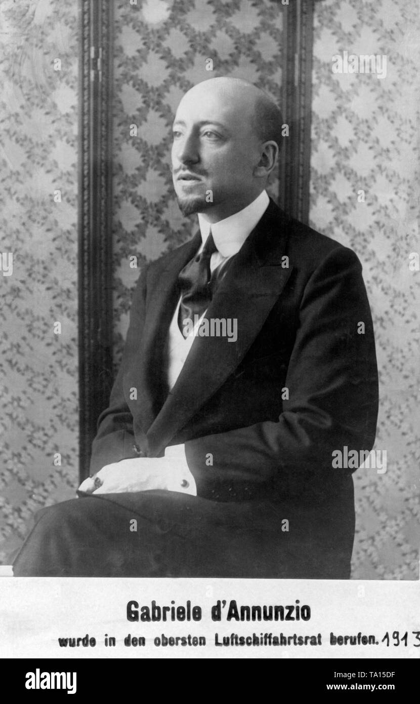 Gabriele D' Annunzio, scrittore italiano. Foto Stock