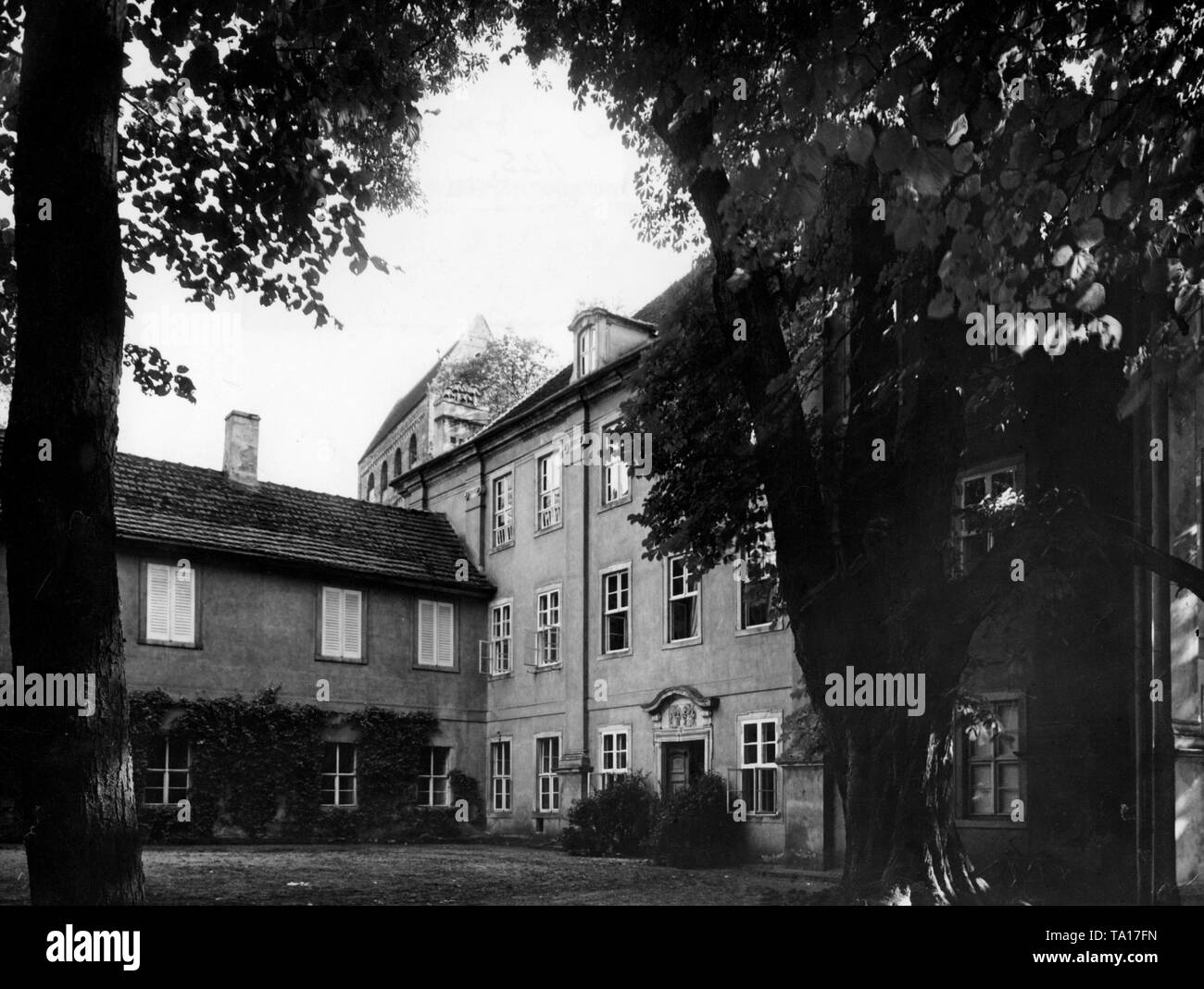 Il Schoenhausen manor nella sentenza Altmark, la Prussia. Il cancelliere il principe Otto von Bismarck nacque a Schloss Schonhausen nel 1815. Foto Stock