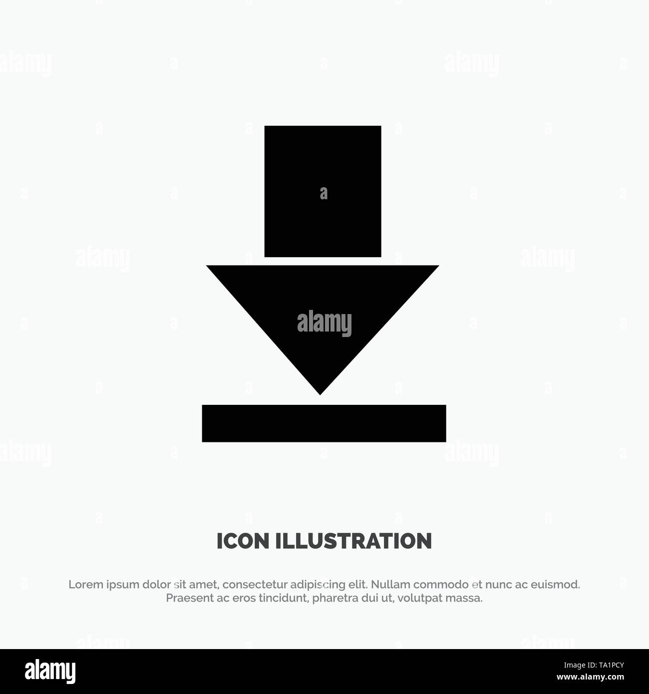 Freccia, Dawn, solido Download Glyph vettore icona Illustrazione Vettoriale