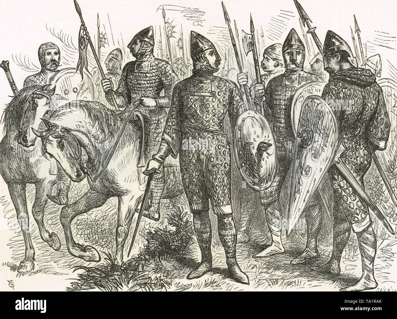 Norman soldati del 1066 Foto Stock