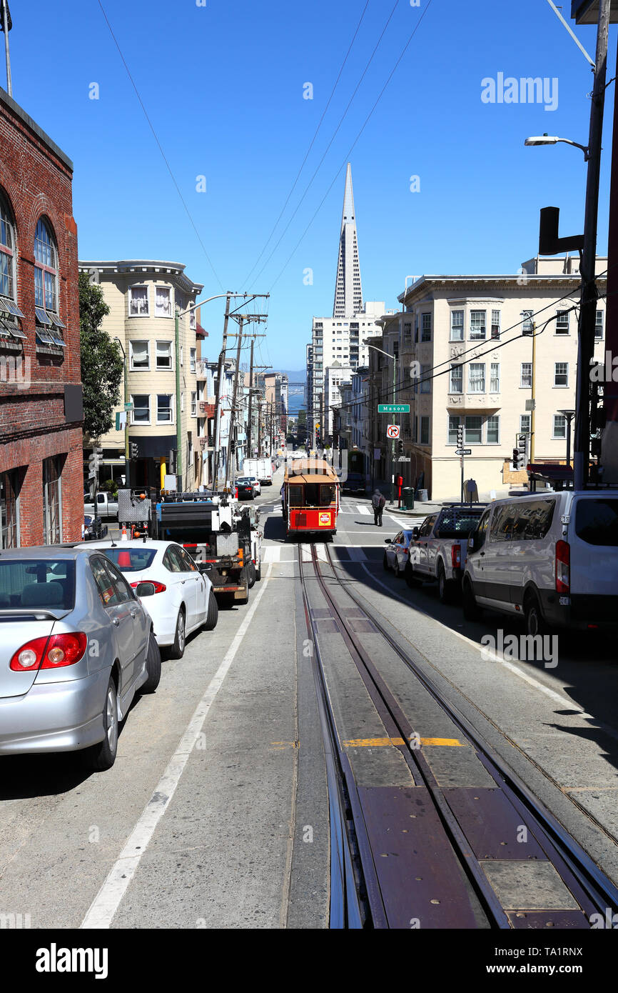 Le strade di San Francisco: Washington Street Foto Stock