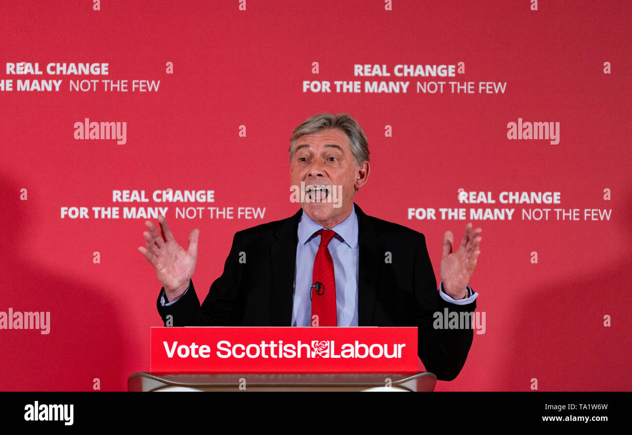 Scottish leader del partito laburista Richard Leonard al momento del lancio di scozzese del lavoro elezioni europee campagna presso il faro in Glasgow ,Maggio 2019. Foto Stock