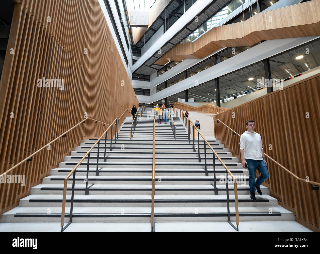 Interno della moderna città di Glasgow College nel centro di Glasgow, Scotland, Regno Unito Foto Stock