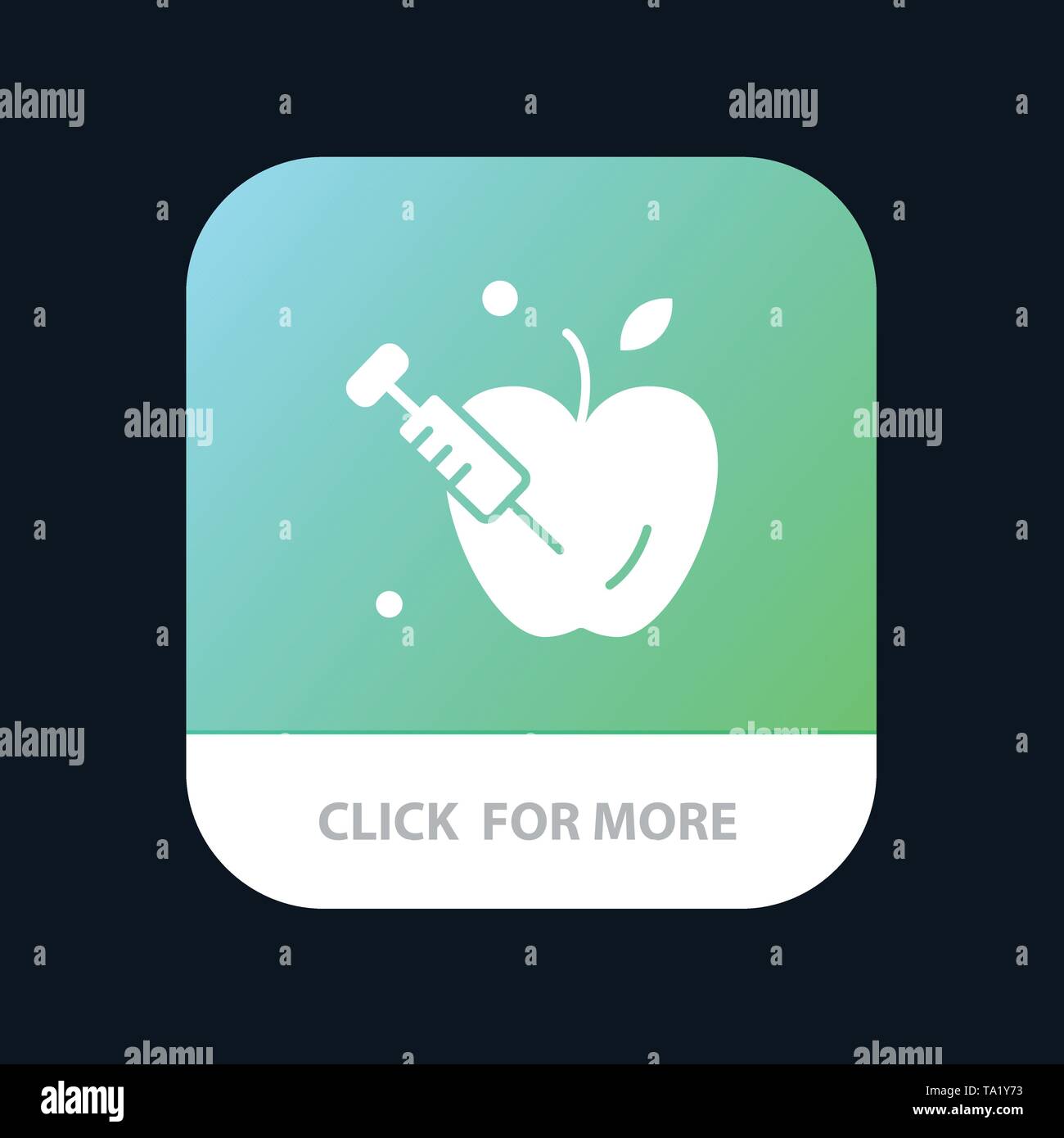 Apple, gravità, Scienza Mobile App pulsante. Android e IOS versione Glyph Illustrazione Vettoriale
